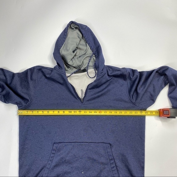 Under Armour Fitted Blue Hooded Zip Sweatshirt XL - Picture 4 of 8